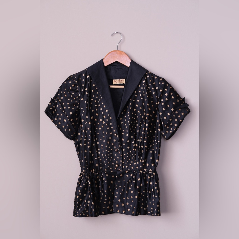 authentic retro 60s Vintage Ike Clark of Dallas blouse